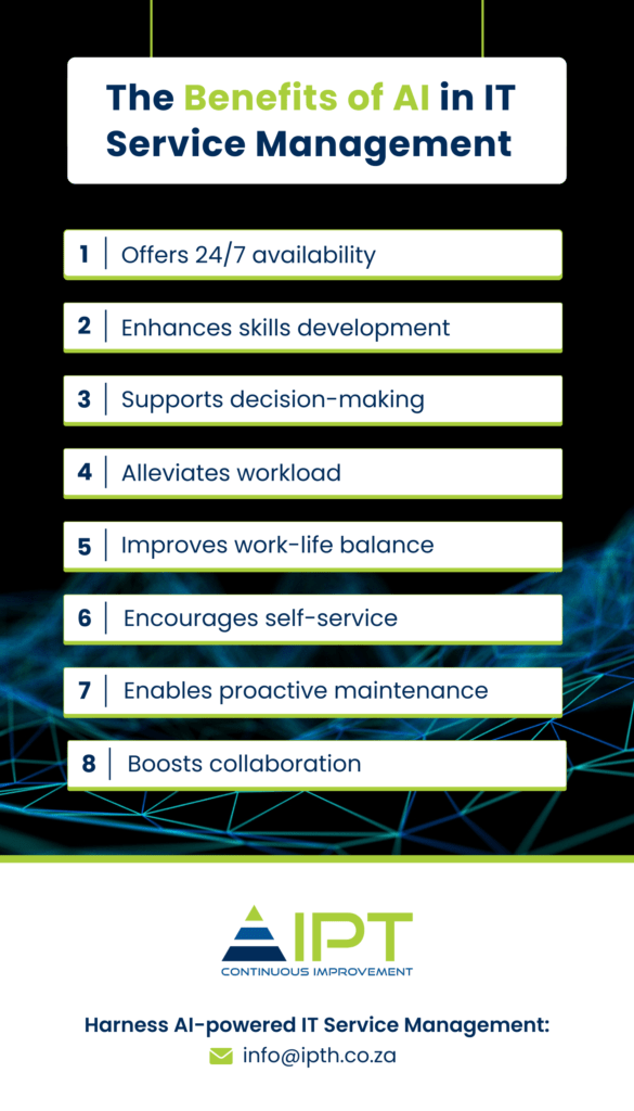 benefits of AI in IT service management